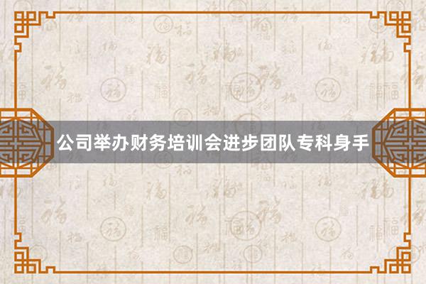 公司举办财务培训会进步团队专科身手